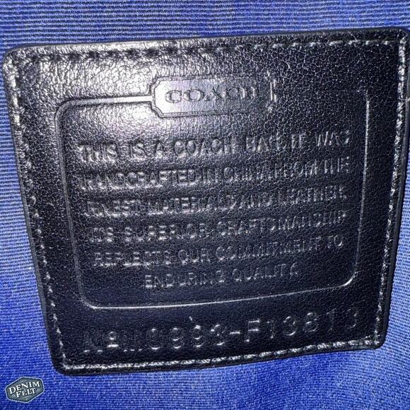 Coach Vintage Black/Royal Blue Voyager Signature Multifunction Tote/Diaper Bag - Picture 15 of 16